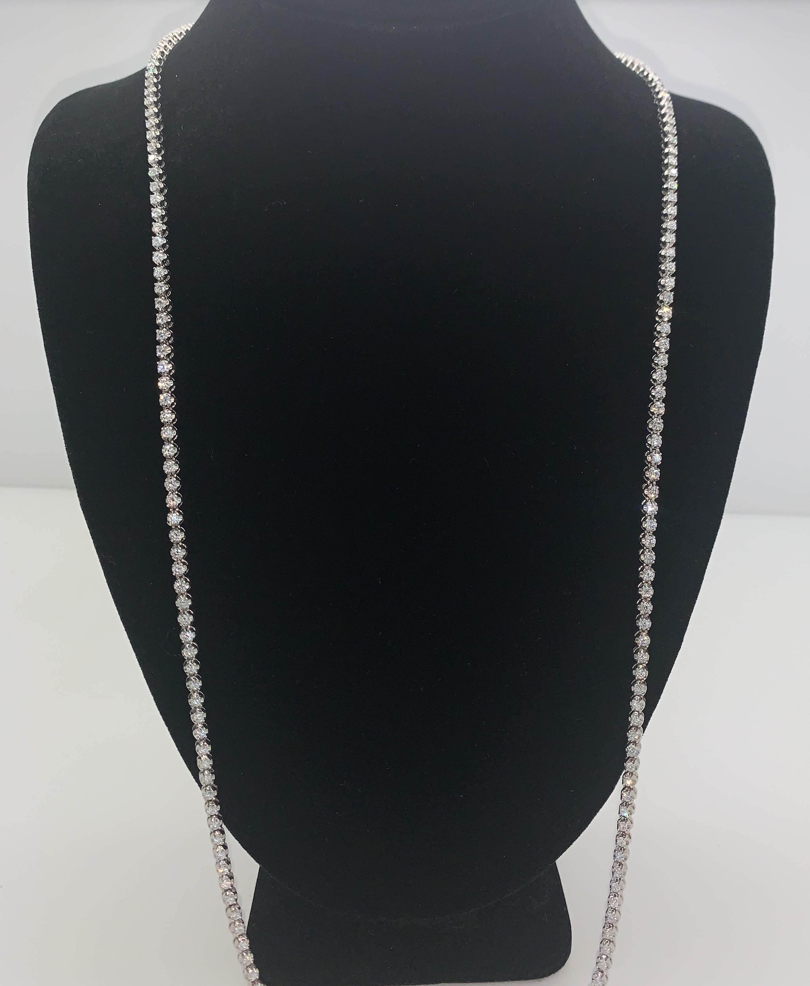 14K DIAMOND CHAIN WHITE GOLD 30