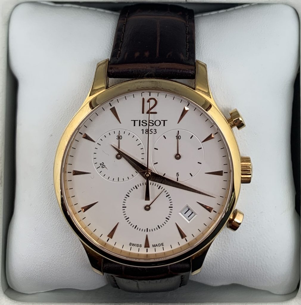 TISSOT CHRONOGRAPH WHITE DIAL - Gold & Ice Jewelry